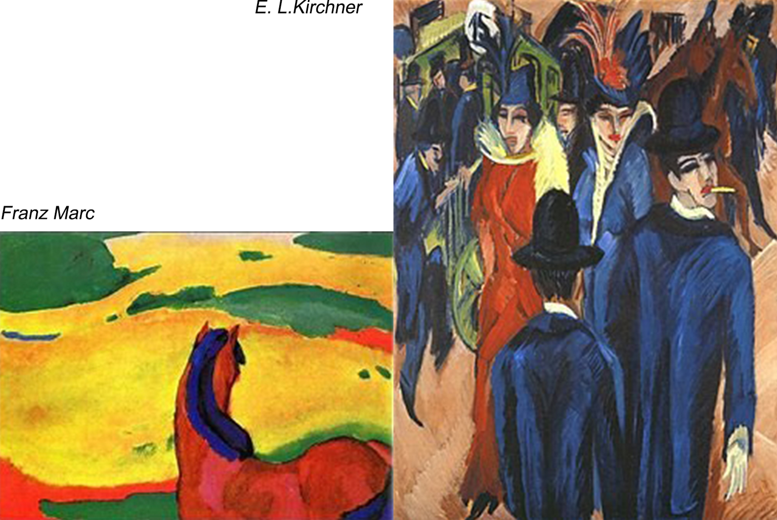 1900 – 1918 : les expressionnistes allemands  – « Cavaliers bleus de l’Apocalyse » –