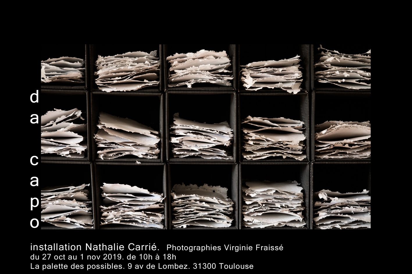 « DA CAPO » – installation de Nathalie Carrié