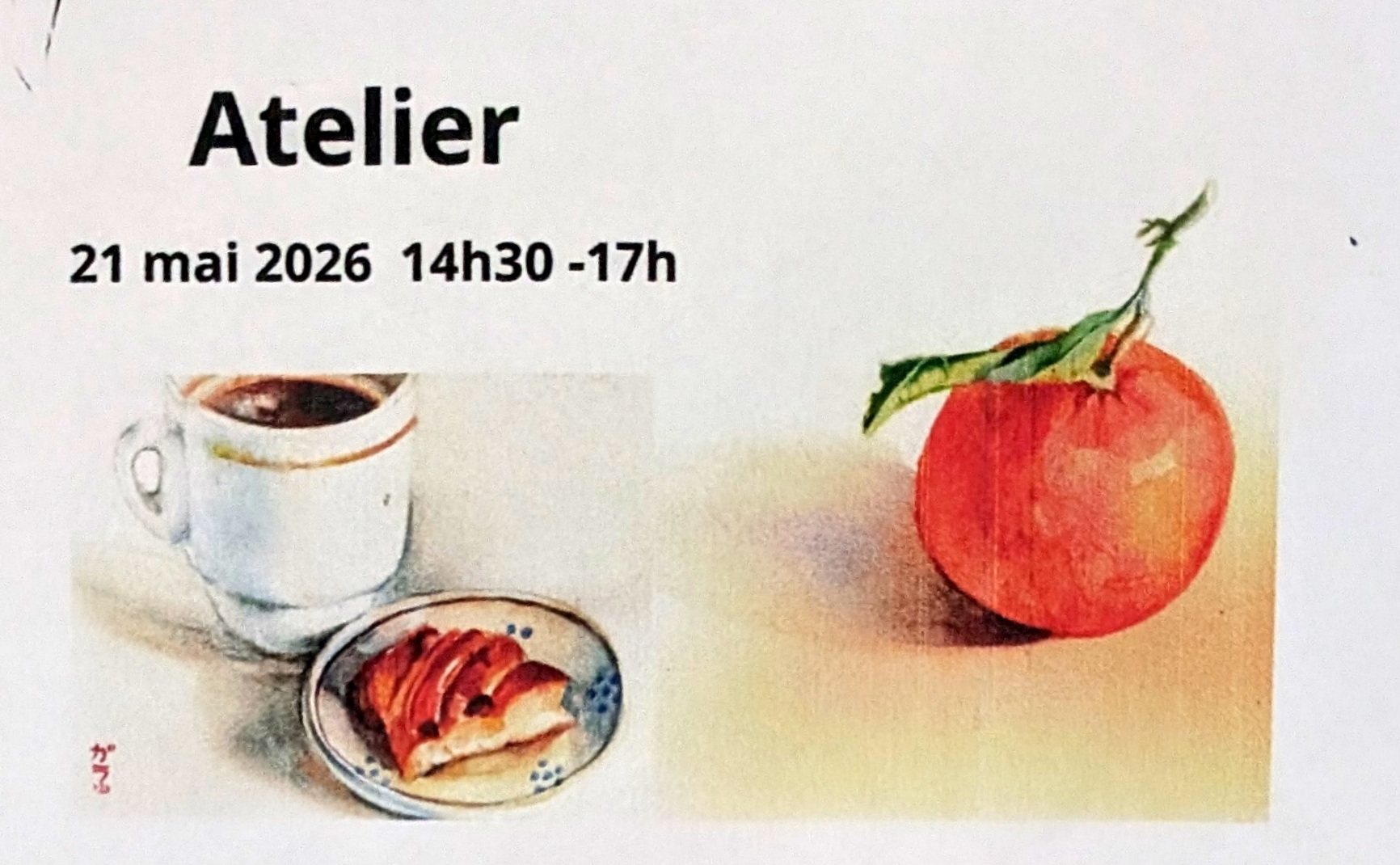 atelier aquarelle animé par Gala Bushido